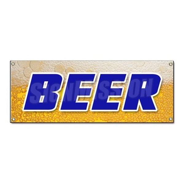 Signmission BEER BANNER SIGN brew beer beverage keg bar restaurant liquor B-Beer - main